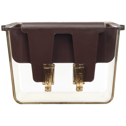 Penn-Plax Clip-On Bird Bath – Attaches to Most Birdcages – Perfect for Parakeets, Lovebirds, Parrotlets, Finches, Canaries, and Other Small Birds – Brown