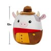 CozyWorld 13" Cow Plush Pillow Soft Squishy Cow Stuffed Animal Cowboy Pillow Toy Cow Plushie Hugging Throw Pillow Great Birthday for Kids, Girls, Boys