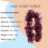 CAISHA Hairpiece Hair Wrap Heat-resistant Synthetic Fibres Curly Messy Updo Wine Red HW19