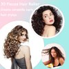 30Pcs Plastic Hair Curlers Rollers Set, Snap on Rollers Self Grip Rollers Hairdressing Curlers Hair Curlers No Heat Hair Rollers for Long Medium Short Thin Fine Hair with Mini Comb (5 Sizes)