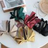 Black Bowknot Banana Clip, Satin Ribbon Bow Hair Claw Clips Hairpin, Sweet Cute Vertical Ponytail Holder Hair Barrettes Clamps for Women Girls,Clips and Barrettes, Hair Accessories