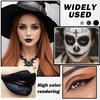 LZXLUKGIR Black Lipstick Halloween Black Lip Liner Lip Kit,Matte Black Lipstick Long Lasting Smudge Proof,Velvet Black Lip Gloss Lip Stain,Non Stick Cup Black Liquid Lip Stick and Lip Pencil for Women