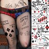 5 Sheets HQ Halloween Temporary Tattoos For Women Men Adults, Joker Face Hand Tattoos Halloween Makeup Kit, Rapper Fake Halloween Tattoo Stickers Cosplay Costume Accessories