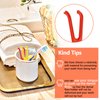 Dental Floss Holder Reusable Floss Picks Floss Holder Handle Interdental Toothpick Flosser for Oral Teeth Clearing (4 Pieces)
