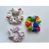 Generic Unicorn Hair Scrunchy Set, Rainbow Colors, Ice Cream Designs, 3 Pack, Pink,White,Rainbow
