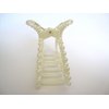Generic Rounded white acrylic hair claw clip with faux pearls