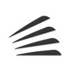 Letszhu Arrows Vanes 4 Inch Plastic Feather Fletching for DIY Archery Arrows 50 Pack (Black)
