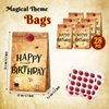 Containlol 28 Pcs Wizard Party Favor Bags Magical Party Treat Bags Magical Wizard School Favors Bags Magical Wizard Birthday Party Supplies for Kids Boy Girl Birthday Party Decor