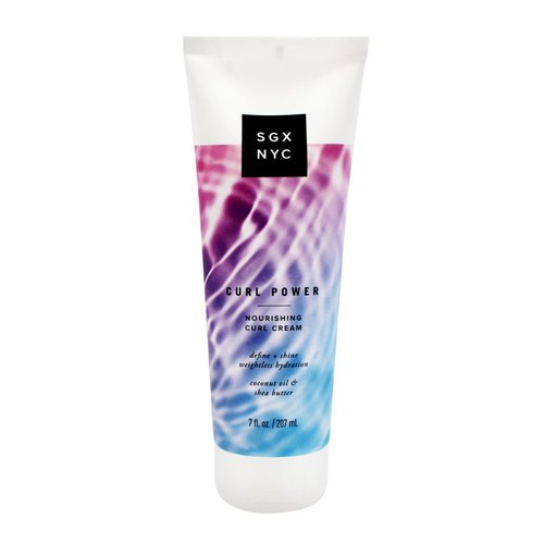 SGX NYC Curl Power Cream - Curly Hair Products for Frizz Elimination - Curl Cream with Coconut and Shea Butter for Curly and Wavy Hair - 7 oz