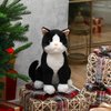 Libima 13 Inch Tuxedo Cat Stuffed Animal Realistic Black and White Cat Plush Soft Stuffed Tuxedo Kitten Plushie for Valentine's Day Birthday Party Favors Gifts Bedroom Sofa Decor