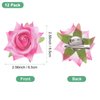 M METERXITY 12-Pack Rose Hair Clips, 2.56 Inch Flower Hairpin Cloth Floral Brooch for Bridal Wedding/Party/Women Hair Accessories, Hair Flowers Headpiece Floral Hair Pins [6.5cm, Light Pink]