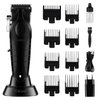 KEMEI Black Hair Clippers for Men， Adjustable Blade Cordless Clipper Professional Barber Clippers， USB Rechargeable Wireless Haircut Clippers km-2296