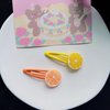 2Pcs Orange Slice Snap Hair Clips for Women Girls Bangs Side Hairpins Creative Barrettes Hair Accessories，Clips and Barrettes