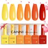 CANNI 6Pcs 9ml Yellow Gel Nail Polish Set- Orangr Red Yellow Gel Polish Kit DIY at Home Salon Christmas New Year's Gifts for Girls
