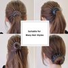TOBATOBA 3 Pcs Black Lazy Bird's Nest Plate Hairpin, Hair Clips for Women - Bun Maker, Ponytail Holder, Hair Accessories for Women and Girls
