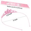 COCIDE "BIRTHDAY GIRL" Sashes and Tiaras for Girls Pink Birthday Crowns and Tiaras for Women Party Accessories Kit Happy Birthday Tiara Birthday Sash Decorations Set Glitter Crystal Rhinestone