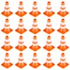 Gadpiparty 50Pcs Miniature Traffic Signs for Kids Mini Traffic Cones Training Road Block Toy Cones for Multipurpose Construction Theme Party Engineering Pretend Play Sports Activity