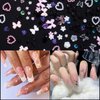 3D Assorted Pink White Black Bows Acrylic Nail Charms, Mix Rose Flower Bowknots Nail Charms Planet Star Butterfly Alloy Nail Gems Charms Round Pearls for Nail Art DIY Accessories