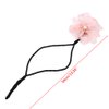 Pokinge 4Pcs Hair Bun Floral Hairband Hair Bun Maker Diy Hairstyle Tool Flower Headband Hair Curler Elegant Hair Accessories For Women Girls