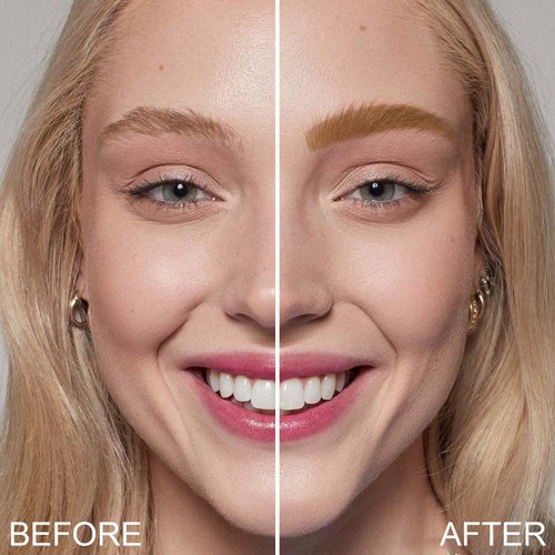 FOCALLURE Eyebrow Stamp and Eyebrow Stencil Kit, 24 Reusable Brow Shape, Sweatproof Eyebrow Powder, Long-Lasting, Easy to Use, Filling and Shaping Perfect Eyebrow Makeup, BLONDE