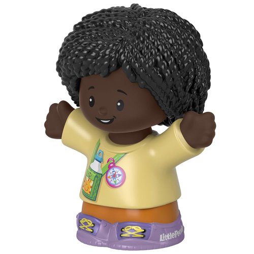 Replacement Part for Fisher-Price Little People Playset - HBW73 ~ African-American Girl Hiker Figure with Water Bottle Print ~ Works Great with Any Little People Playset