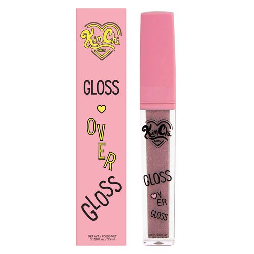 Kimchi Chic Gloss Over Gloss, Shimmery Micro-Sparkle Lip Gloss To Wear Alone Or Over Lipstick, Fragrance-Free Luscious Lip Balm, Purple With Pink and Gold Shimmer, 05 Aurora, 0.35ml