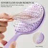 AGLOO Vented Detangling Hair Brush – Effortless Self-Cleaning Hair Brushes for Men Women, Dry Wet Detangler Brush, Paddle Massage Comb for Thick Curly Hair Fast Blow Drying (pink)