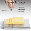 Stainless Steel Cheese Slicer with 10 Replacement Wires, Metal Cheese Cutter and Cutting Board - For Block Cheese