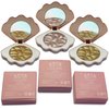 Three (3) Highlighting Face Powder Illuminator - Bighiza Girls Do It Better - Glow Highlighters Natural Shimmer Powder Makeup - 1 Pink Shimmer & 2 Gold Shimmer