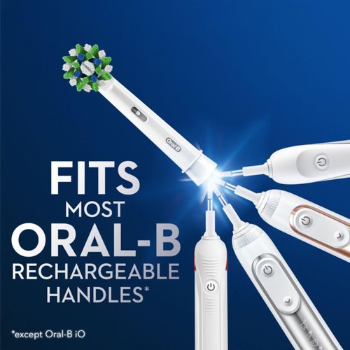 Oral-B Cross Action Replacement Brush Heads for an Oral-B Electric Toothbrush, Pack of 3, Black