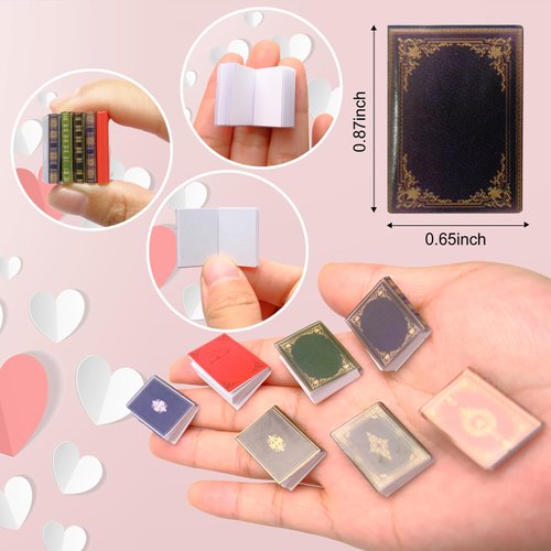 CONEHOY 110 Pcs 1: 12 Scale Miniatures Dollhouse Books Mini Dollhouse Books Model Miniature Dollhouse Accessories Decoration for DIY Projects Dollhouse Boys Girls Toy Supplies