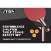 STIGA Performance 2 Player Ping Pong Set – 2 Table Tennis Rackets, 3 – 3 Star Orange Balls Included