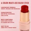 Multi-use Blush Stick, Monochromatic Face Beauty Wand for Cheek, Eyeshadow and Lip, Longwear Waterproof Matte Finish Cream Blush Makeup Stick with Brush for Women, 0.28oz (Hot Red #03)