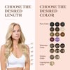 GOO GOO Clip in Hair Extensions Real Human Hair, 18inch 120g 7Pcs, 18A/613A Dark Blonde Highlighted Bleach Blonde, Remy Human Hair Extensions Clip ins for Women, Natural Human Hair
