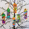 Winlyn 36 Sets Halloween Craft Kits Halloween Crafts Holiday Fall Kids Crafts DIY Halloween Bookmarks Art Sets Bats Monster Ghost Foam Stickers Arts and Crafts for Kids Classroom Activities