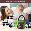 My Talking Plush Panda’s Hut Plush Toy Set | Includes 4 Talking Soft Plush Pandas | with A Plush Panda Hut Shaped Carrier | Great Gift for Baby and Toddler Boys or Girls