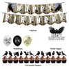 Crow Birthday Party Supplies Black Crow Party Decorations Include HAPPY BIRTHDAY Banner Balloons Cake Topper Cupcake Toppers for Crow Halloween Party Decorations