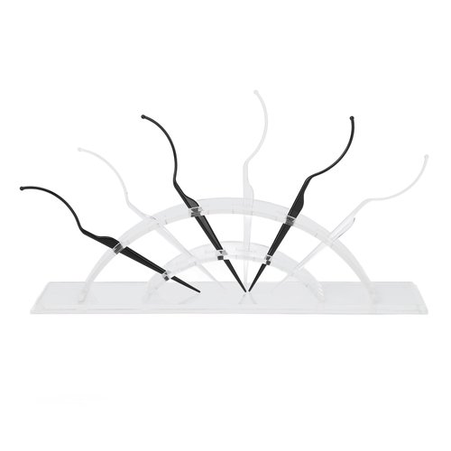 Dioche 6pcs False Eyelashes Display Stick with Display Stand, Holder Applicator Tool, 3D Eyelash Extensions Try On Sticks, for Planting Grafted Eyelash
