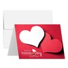 Happy Valentine’s Day Greeting Cards, Beautiful and Romantic Valentines Red and White Love Hearts Greetings for Husband, Wife, Boyfriend, Girlfriend | 4.25" x 5.5" | 25 per Pack