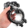 Hosfairy Halloween Costume Party Plastic Wrist Shackles Prison Chain Handcuffs Cosplay Props (Black /1Pcs)