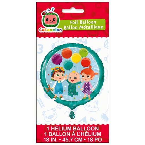 Cocomelon Round Foil Balloon - 18" (1 Pc.) - Easy to Inflate Colorful Balloon, Ideal Party Supplies for Cocomelon Themed Parties, Birthdays, Baby Shower & More