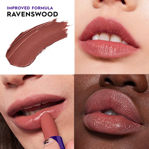 URBAN DECAY Vice Hydrating Lipstick (Ravenswood - Medium Dusty Rose - Cream Finish), Creamy Formula, Moisturizing Lip Color with Aloe Vera & Avocado Oil, Vegan, Cruelty-free - 0.11 oz