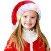 tgosomt Santa Hat, Light up Christmas Hat, Santa Hat with LED Lights, Flashing Santa Hat for Adults & kids Christmas Gifts
