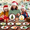 96 Pcs Christmas Paper Plates and Napkins Christmas Xmas Party Supplies Green Red Black Buffalo Plaid Christmas Tree Disposable Tableware Set Merry Christmas Themed Party Favors Holiday Winter Decor