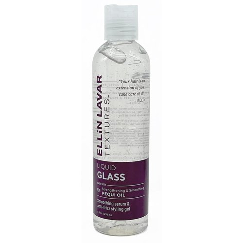Ellin LaVar Textures LiquidGlass Smoothing Styling Gel with Pequi Oil - Smoothing Serum & Anti Frizz Gel | Strengthens Hair | Non Greasy (8 ounces)
