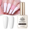 Born Pretty Hema-Free Gel Nail Polish, 15ml White Color Soak Off U V LED Gel Polish Nail, French White Wedding Tips Nail Art DIY Manicure at Home