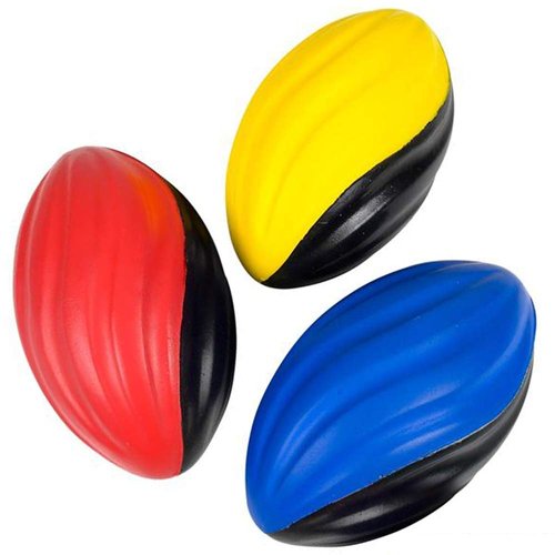 ArtCreativity 5" Two-Toned Spiral Footballs for Kids, Set of 4, Fun Foam Sports Toys for Outdoors, Indoors, Pool, Picnic, Camping, Beach, Sports Party Favors for Boys and Girls