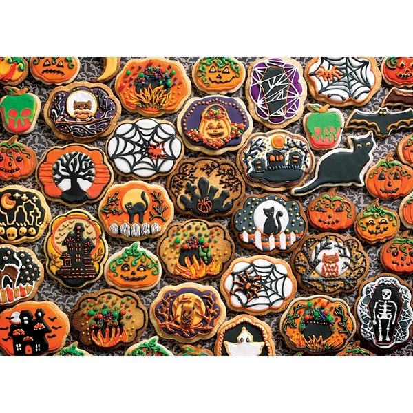 Cobble Hill 1000 Piece Puzzle - Halloween Cookies - Sample Poster Included