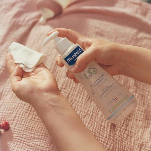 Mustela Baby Cleansing Water - No-Rinse Micellar Water - with Natural Avocado & Aloe Vera - for Baby's Face, Body & Diaper “ 10.14 fl. Oz (Pack of 2)