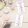 Lash Lift + Tint Aftercare Instruction Cards | 50 Pack | 2 x 3.5” inches Business Card Size | Eyelash Lift and Tint Kit at Home DIY aftercare Supplies | White with Pink Icon Design